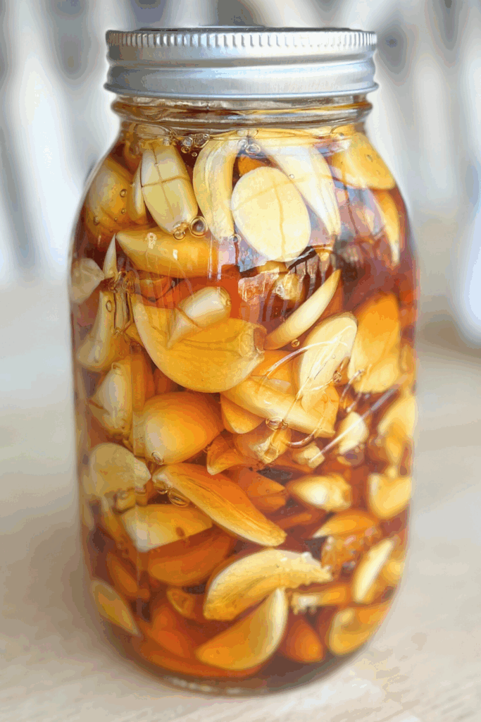 Fermented garlic honey