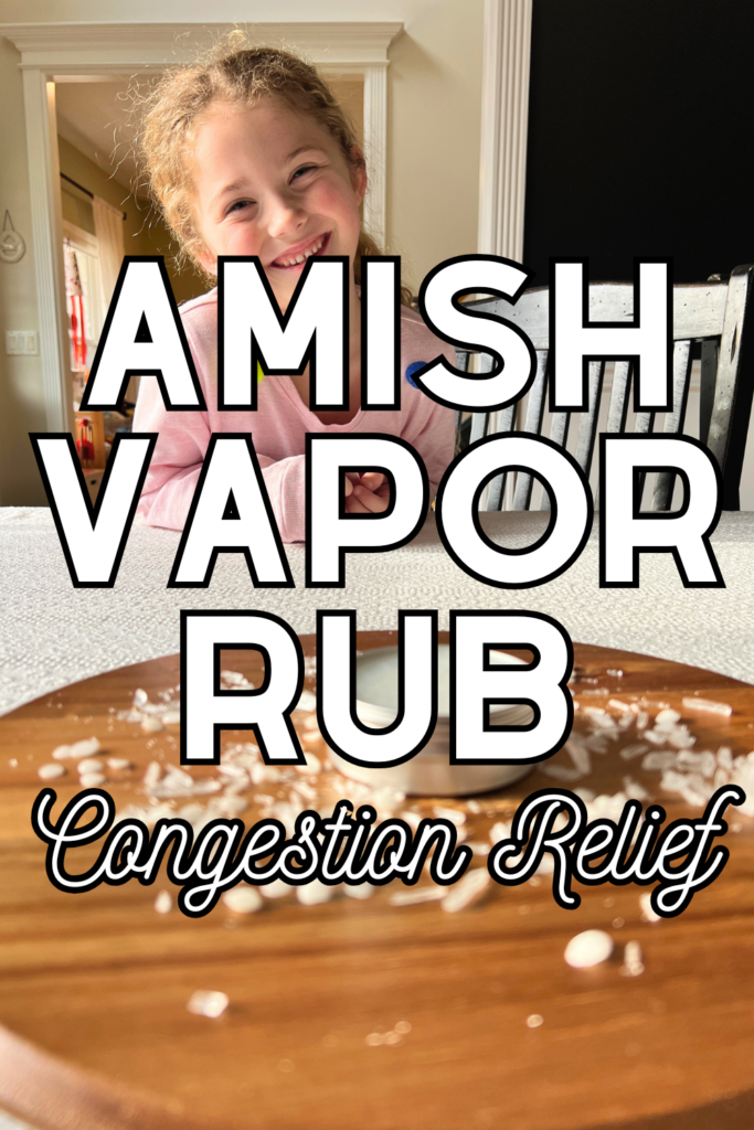 Amish Vapor Rub for Congestion