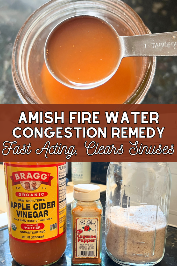 Amish fire water cold and congestion remedy