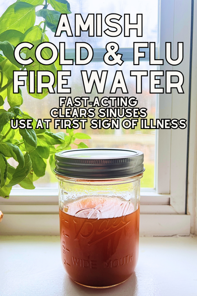 Amish fire water cold and congestion remedy