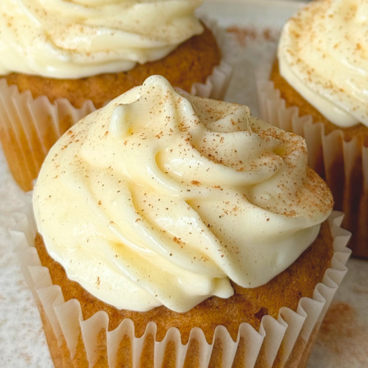 Pumpkin Cupcakes with Cream Cheese Frosting