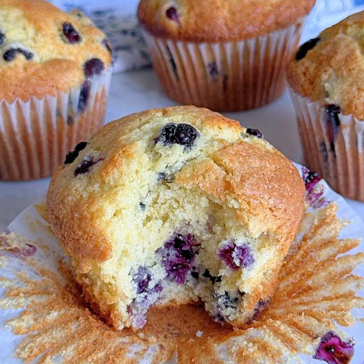 Big Blueberry Muffins (Easy One Bowl Recipe)