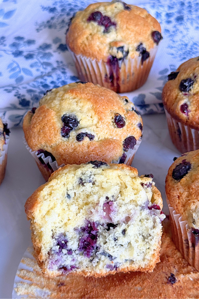 Big Blueberry Muffins (Easy One Bowl Recipe)