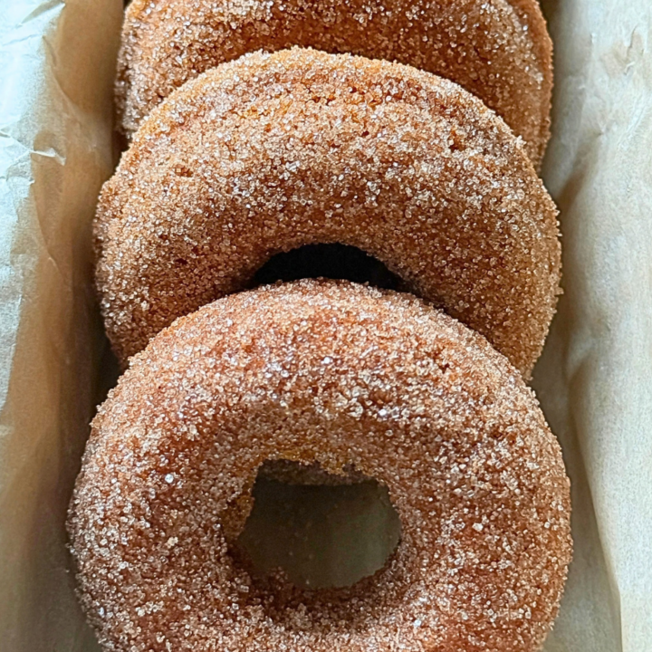 Baked Pumpkin Donuts with Cinnamon Sugar