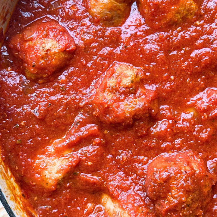 Italian Sunday Sauce with Meatballs and Sausage